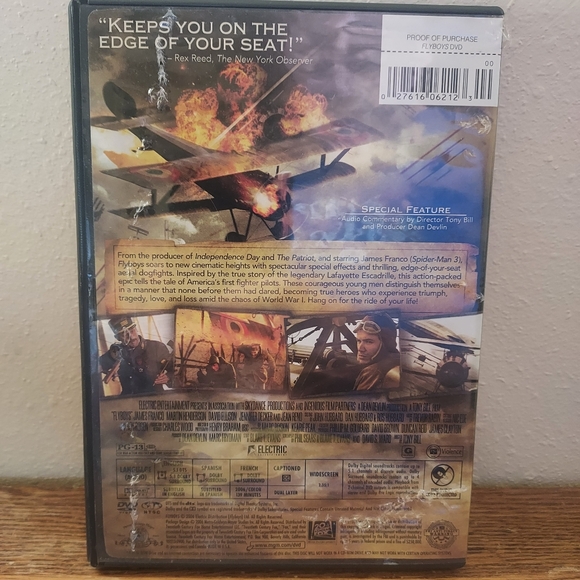 Flyboys (DVD, 2006) Pre-Owned Tested Working Great Shape Great Movie - Picture 2 of 2